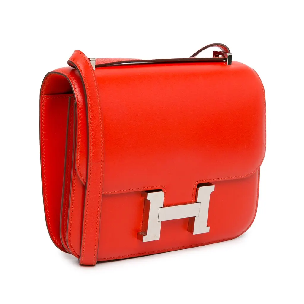 Hermès Mini Tadelakt Constance 18 Red Leather Very good - Back View