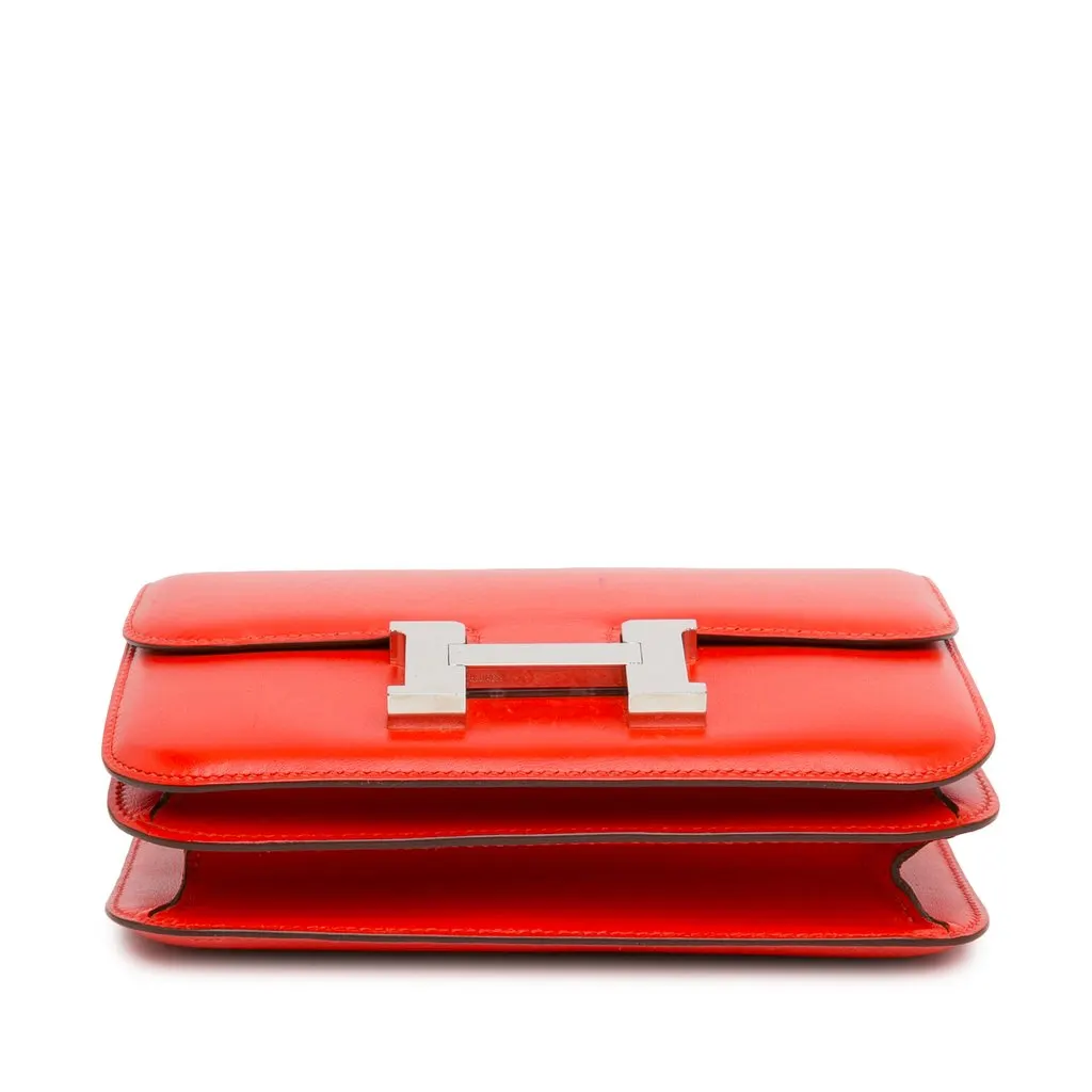 Hermès Mini Tadelakt Constance 18 Red Leather Very good - Model View
