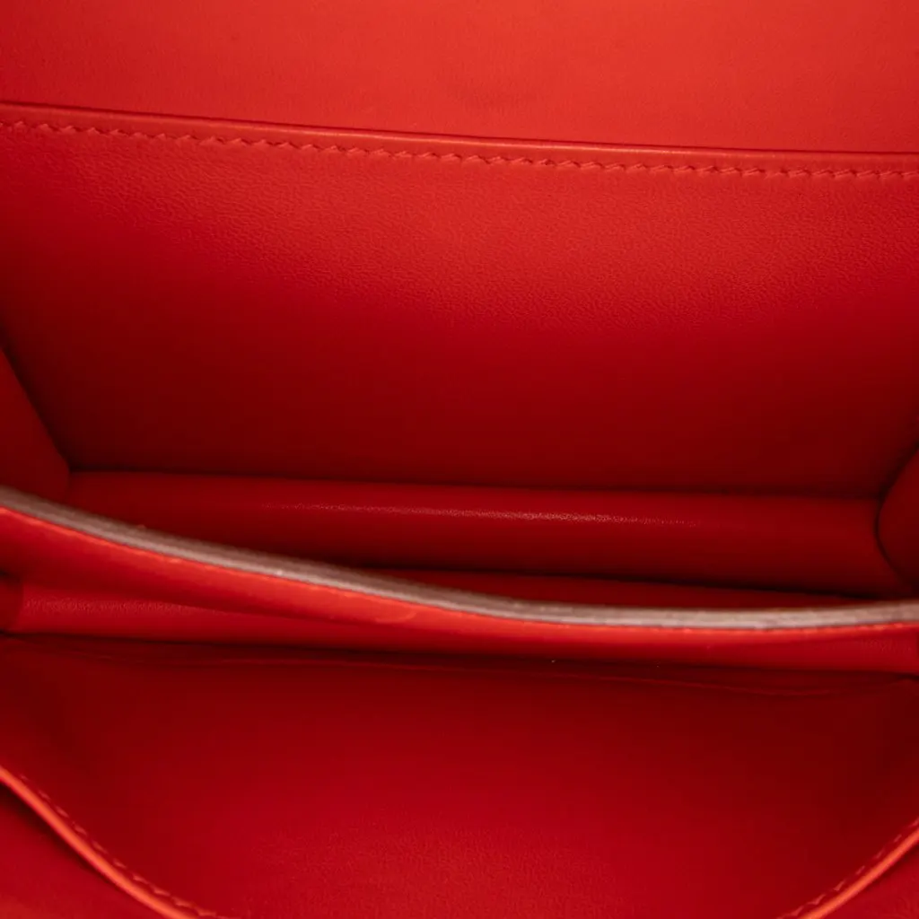 Hermès Mini Tadelakt Constance 18 Red Leather Very good - Box View