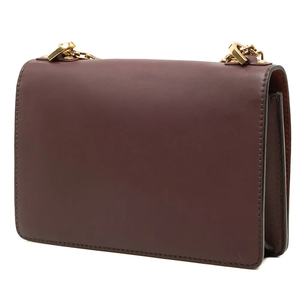 Dior Medium Calfskin J'Adior Leather Chain Flap Red Leather Very good - Back View