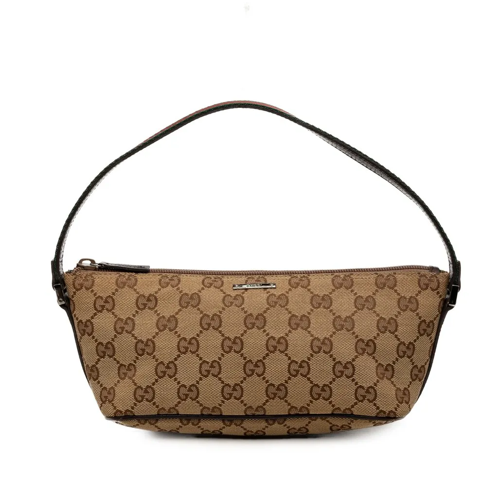 Gucci GG Canvas Web Boat Beige Very good - Front View