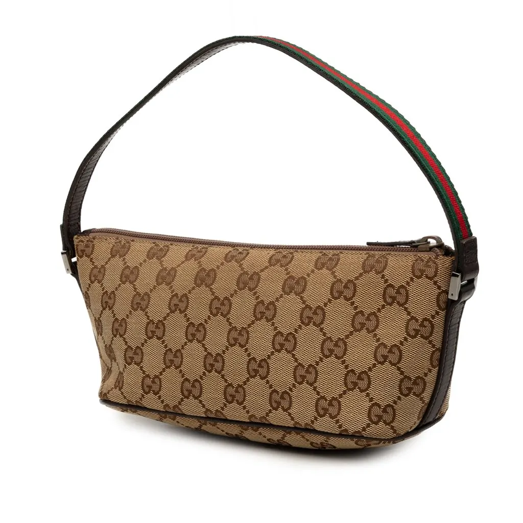 Gucci GG Canvas Web Boat Beige Very good - Back View