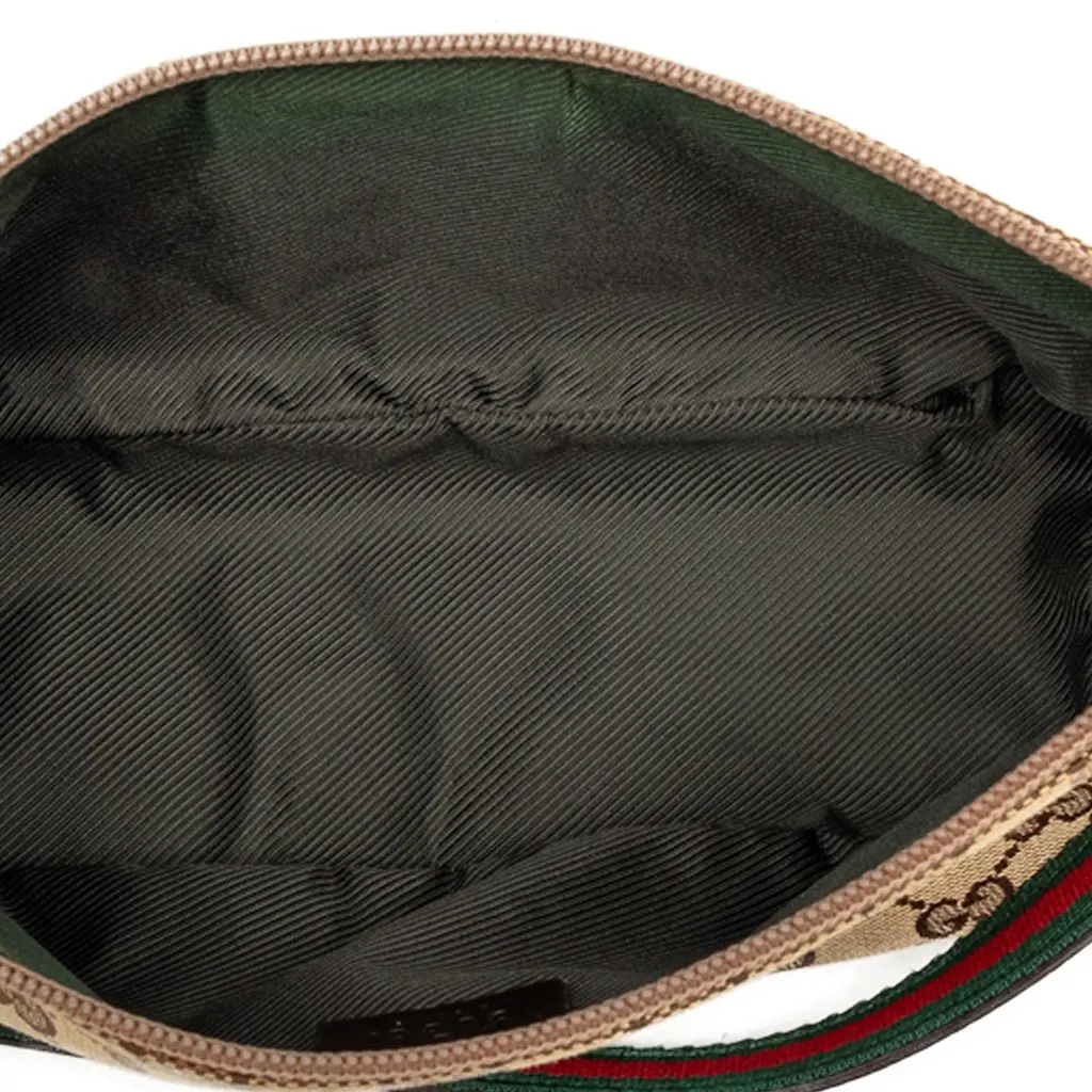Gucci GG Canvas Web Boat Beige Very good - Model View