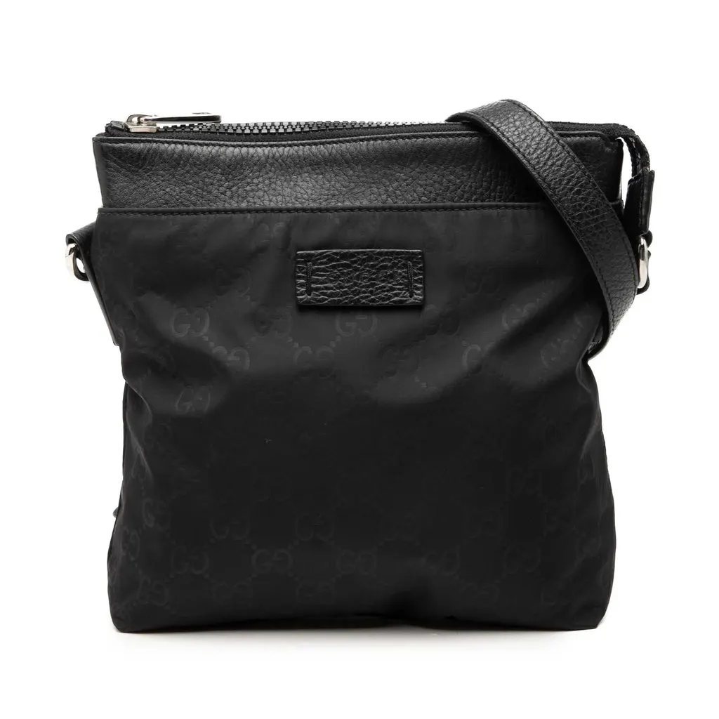 Gucci GG Nylon Crossbody Black Very good - Front View