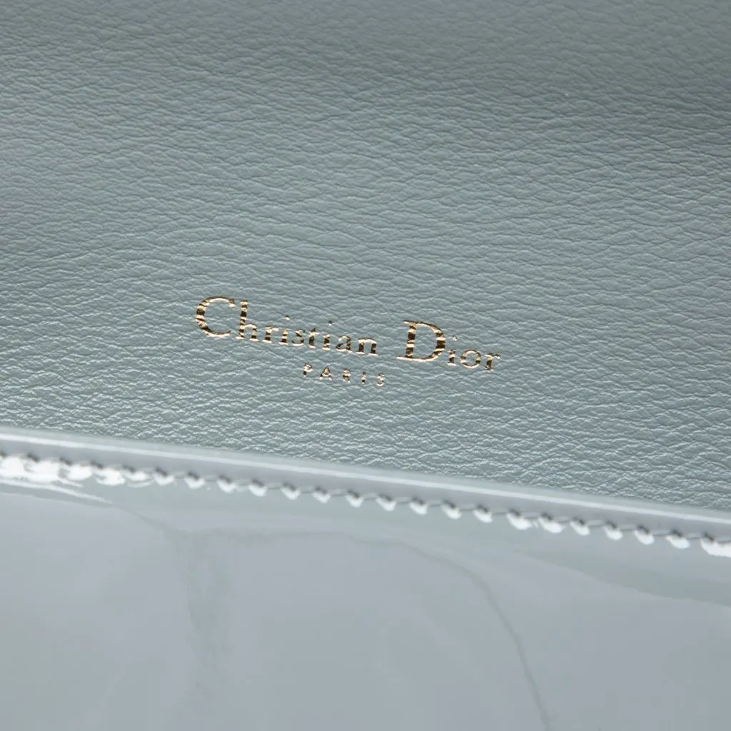 Dior Patent Cannage Lady Dior Pouch with Chain MultiColor Leather Very good - Box View