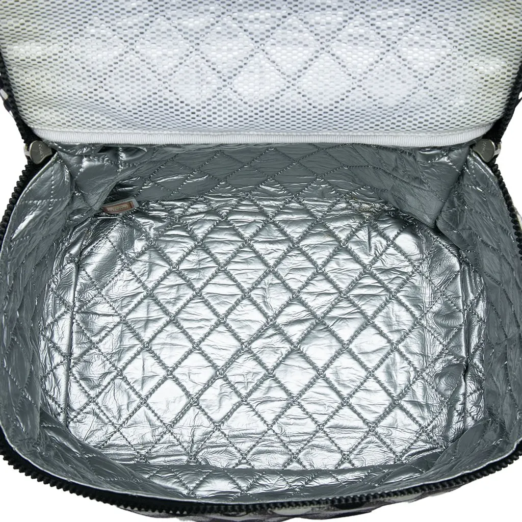 Chanel CC Canvas Gingham Lunch Box Shoulder Bag Black Canvas Very good - Model View