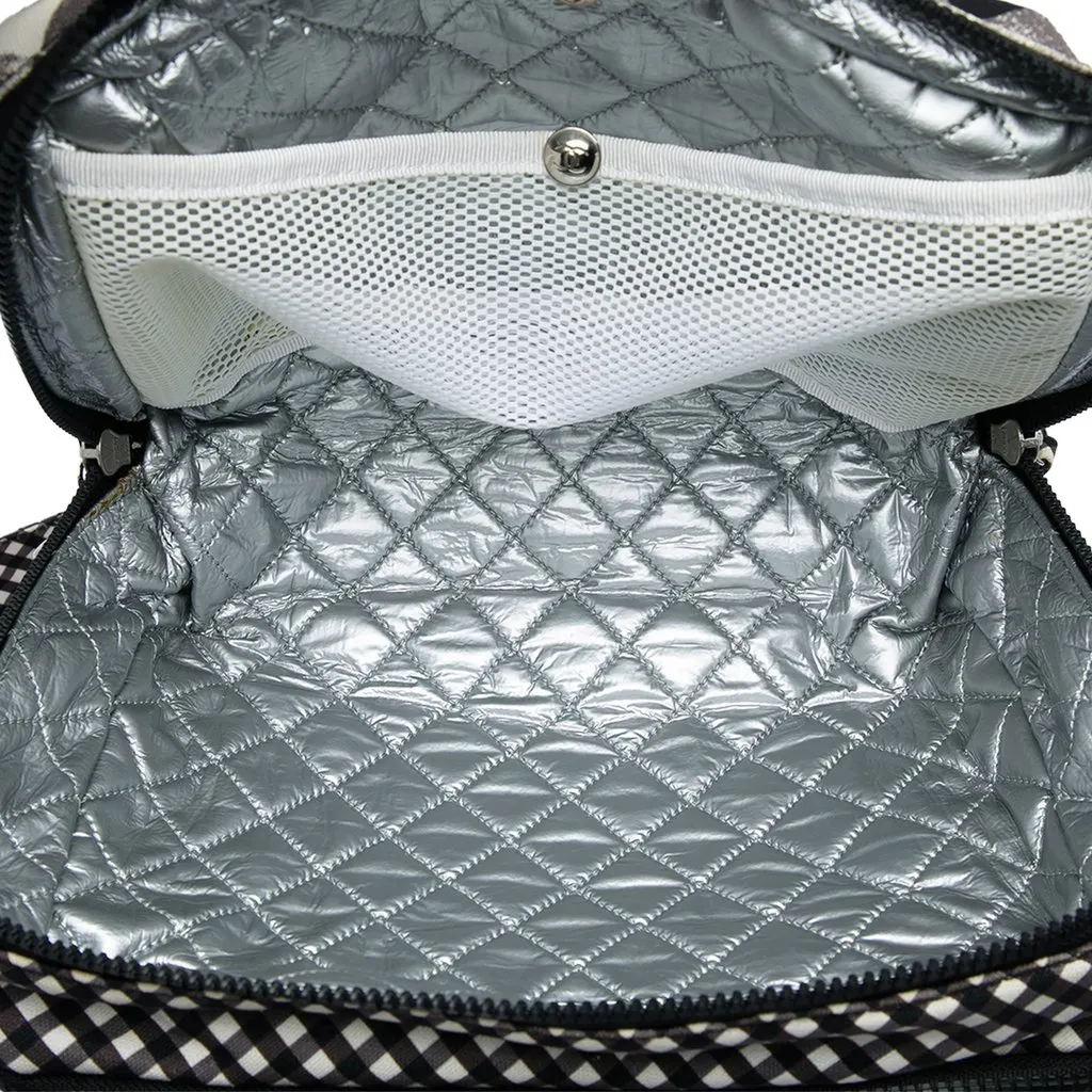Chanel CC Canvas Gingham Lunch Box Shoulder Bag Black Canvas Very good - Box View