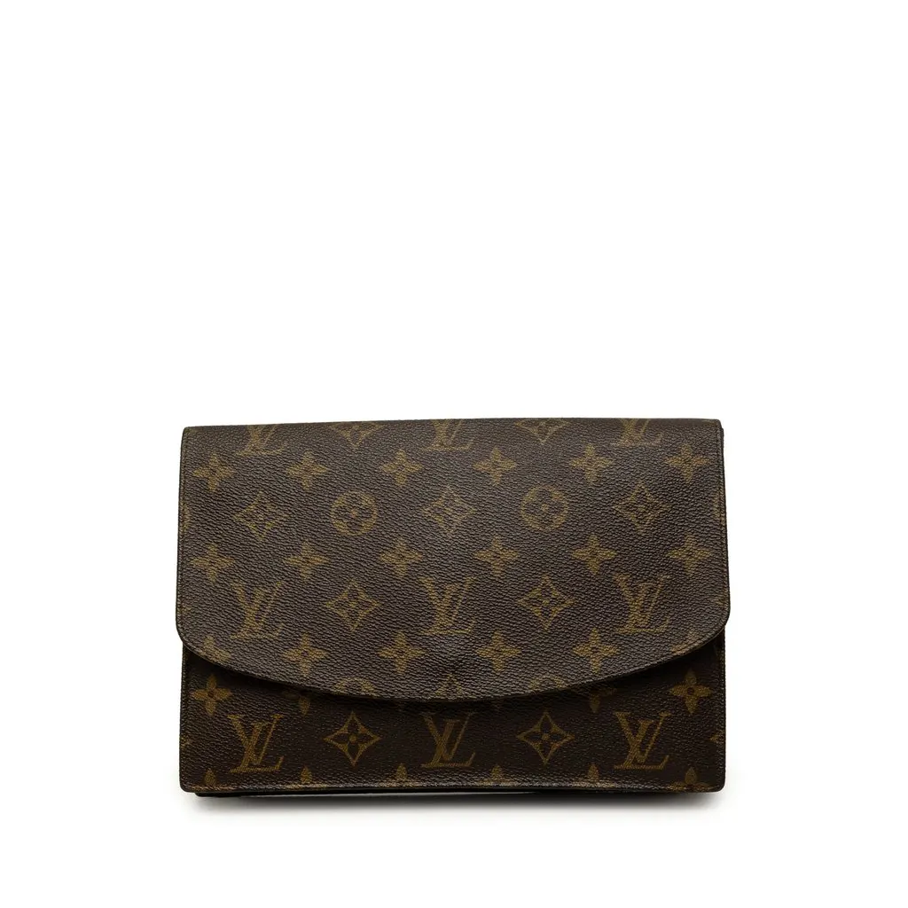 Louis Vuitton Monogram Pochette Rabat 23 Brown Canvas Good - Front View