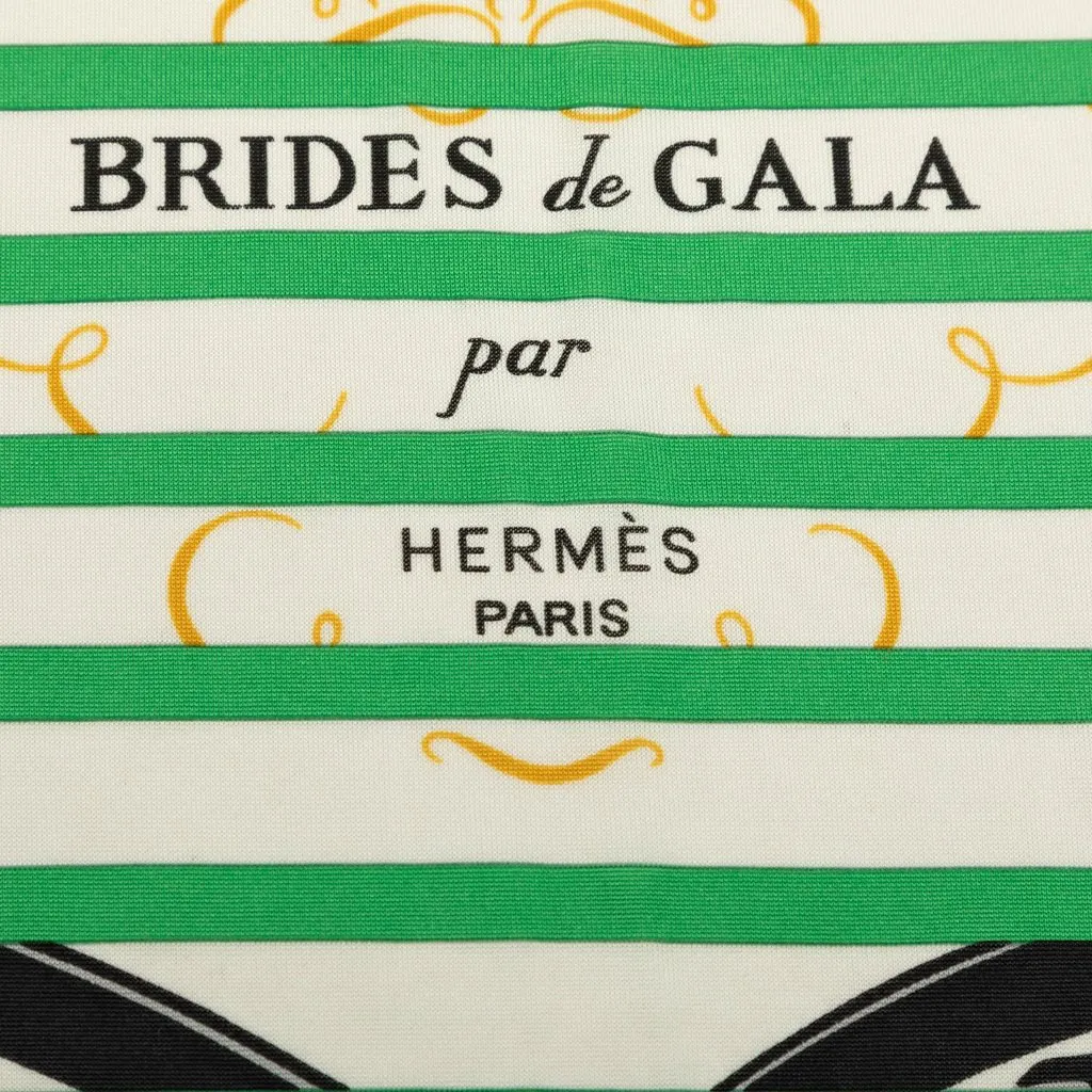 Hermès Brides De Gala Bayaderes Silk Scarf 90 White Very good - Inside View