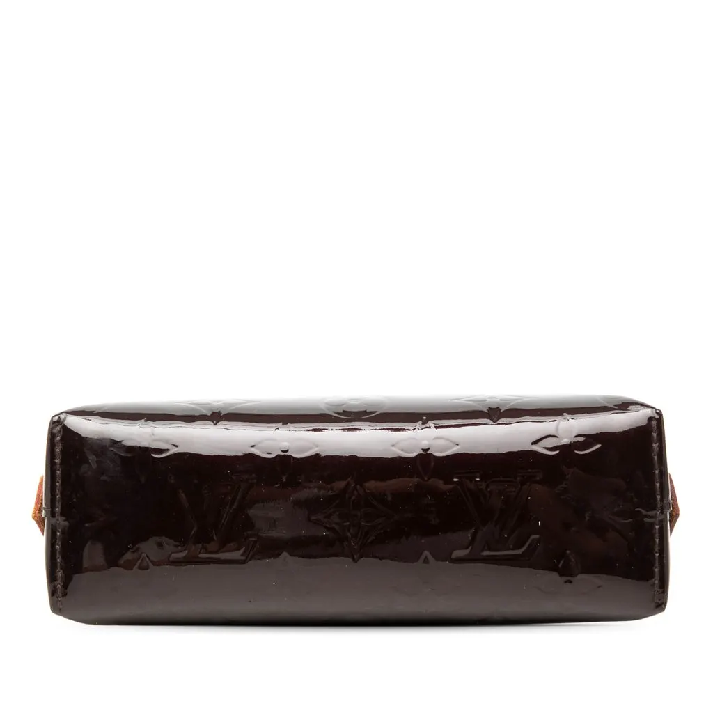 Louis Vuitton Monogram Vernis Cosmetic Pouch Purple Leather Good - Inside View