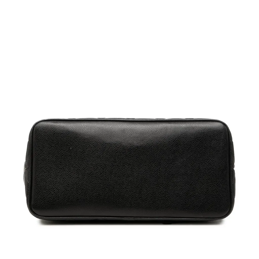 Chanel Caviar Medallion Tote Black Leather Very good - Inside View