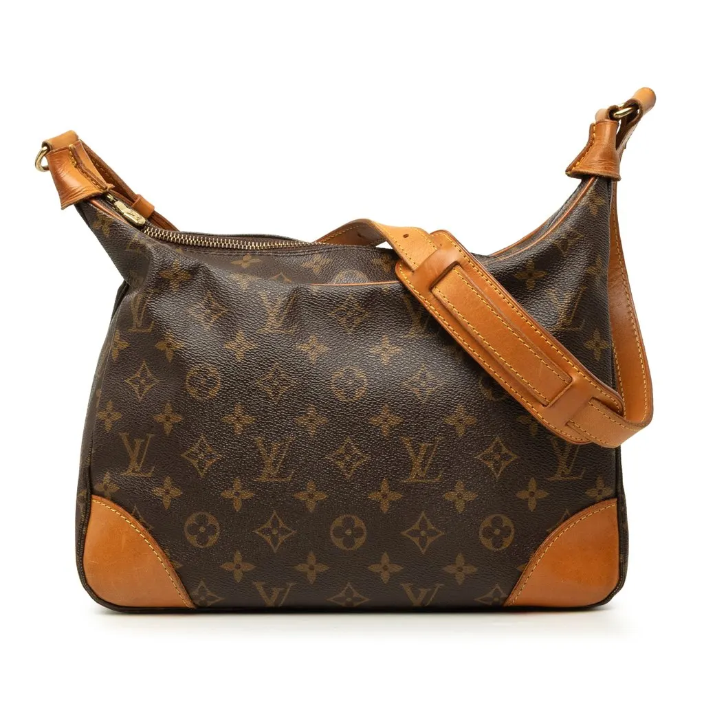 Louis Vuitton Monogram Boulogne 30 Brown Canvas Good - Front View