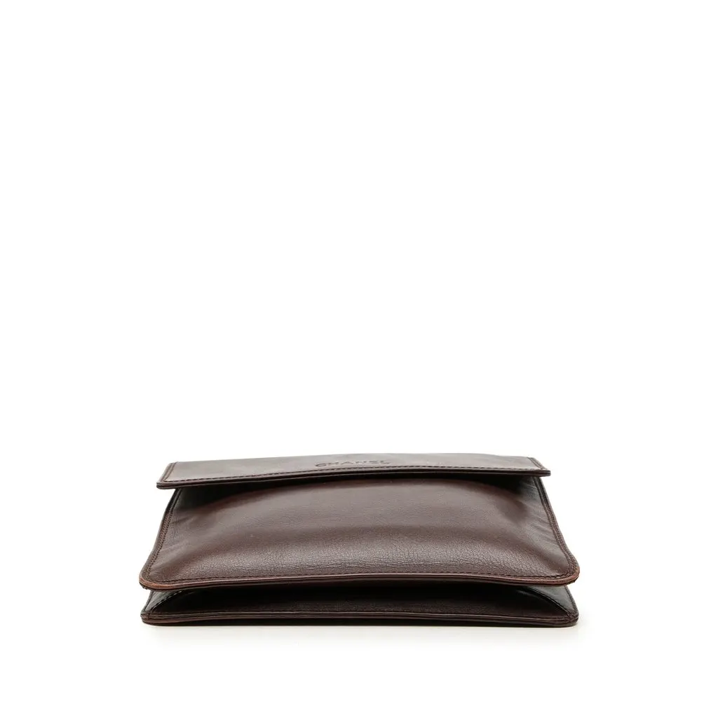 Chanel Lambskin Leather Crossbody Brown Leather Very good - Inside View