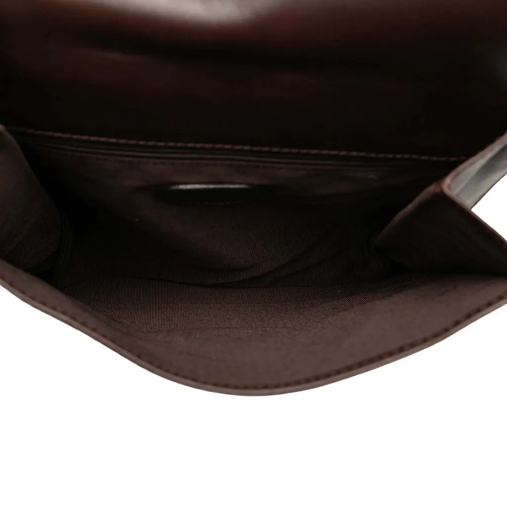 Chanel Lambskin Leather Crossbody Brown Leather Very good - Model View