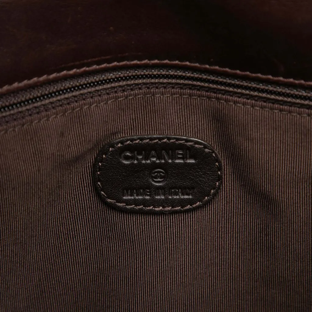 Chanel Lambskin Leather Crossbody Brown Leather Very good - Box View