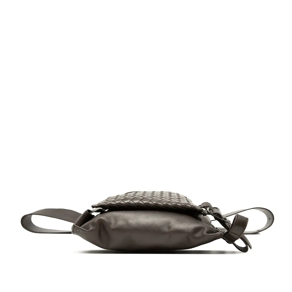 Bottega Veneta Intrecciato Trimmed Nappa Utility Belt Bag Brown Leather Very good - Inside View