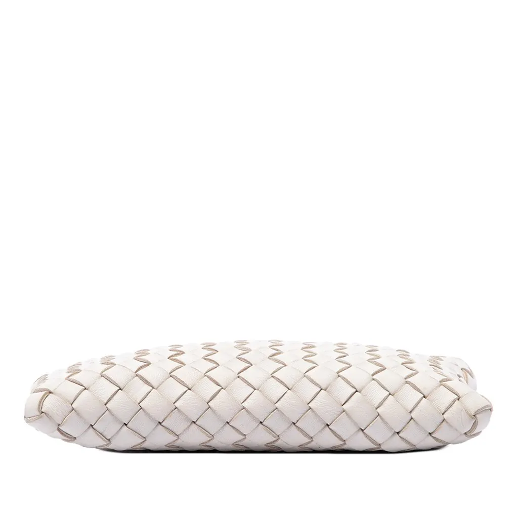 Bottega Veneta Nappa Intrecciato Pouch On Strap White Leather Very good - Inside View