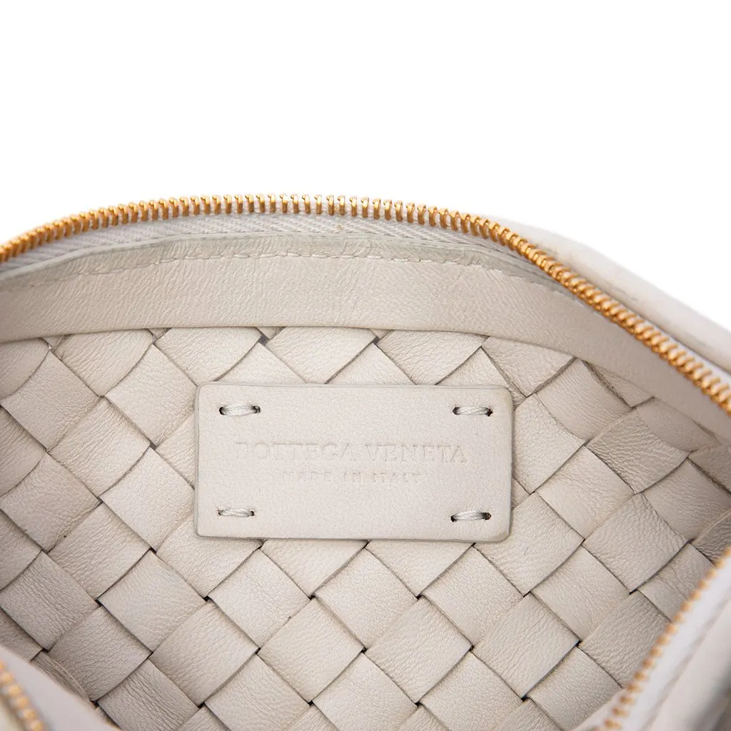 Bottega Veneta Nappa Intrecciato Pouch On Strap White Leather Very good - Box View