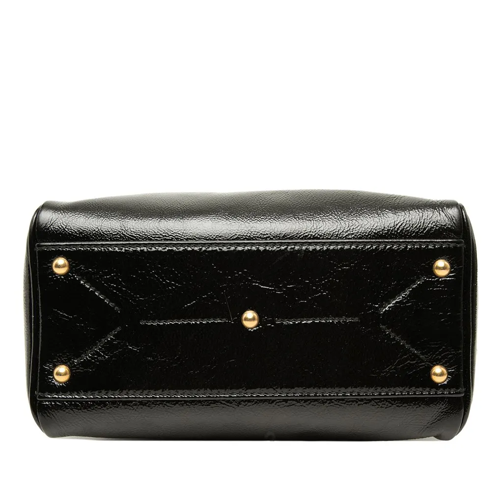 Saint Laurent Small Patent Majorelle Handbag Black Leather Very good - Inside View