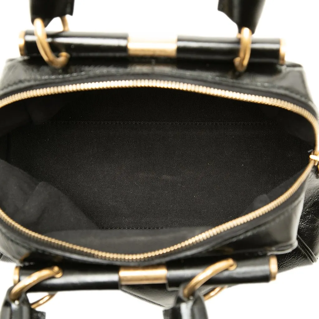 Saint Laurent Small Patent Majorelle Handbag Black Leather Very good - Model View