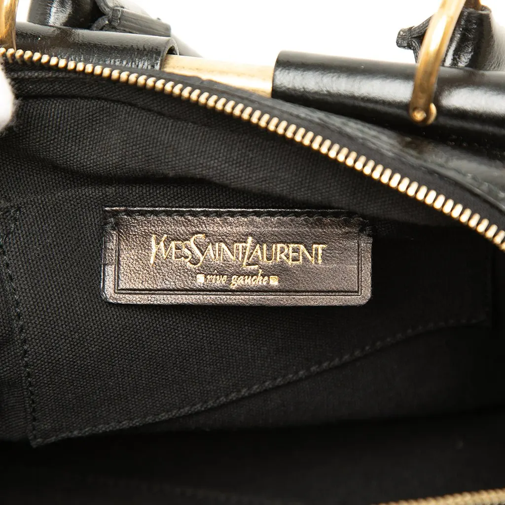 Saint Laurent Small Patent Majorelle Handbag Black Leather Very good - Box View