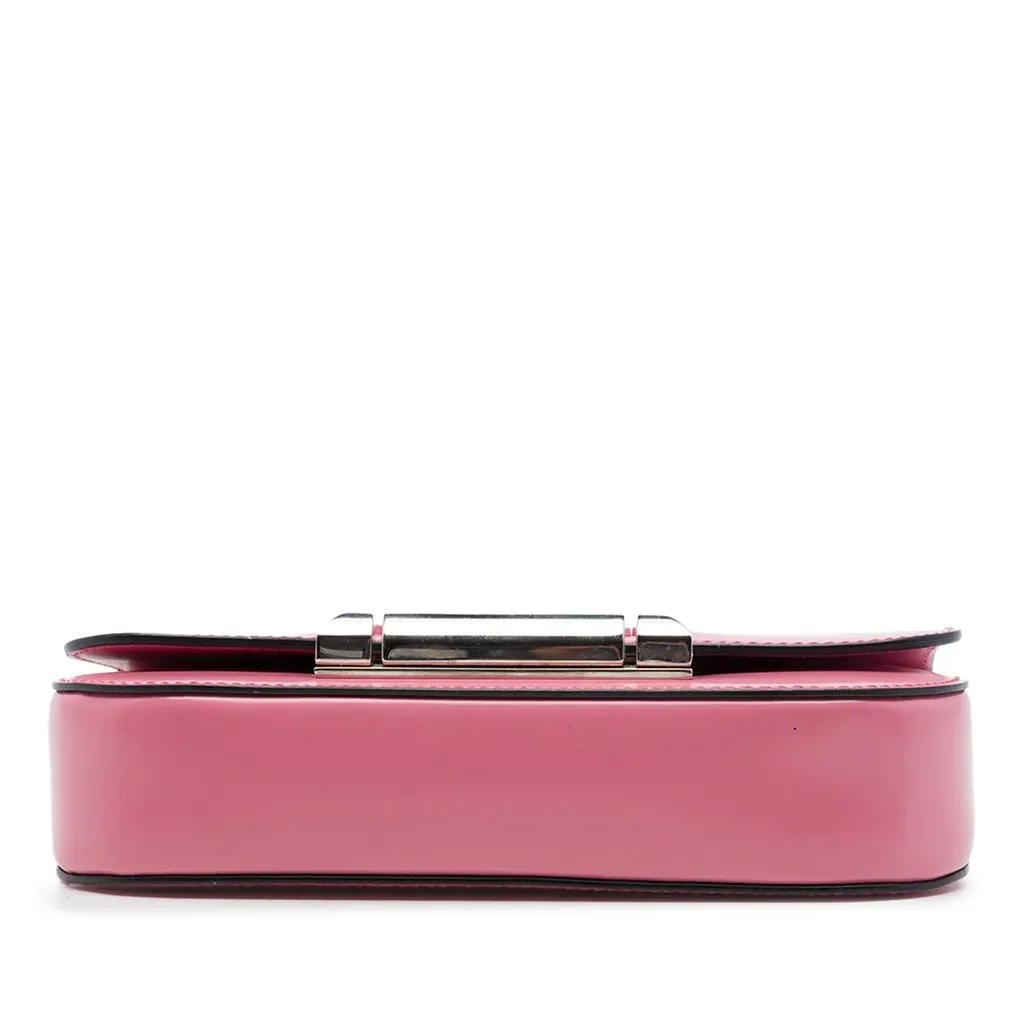 Prada Spazzolato Leather Sybille Flap Crossbody Pink Leather Very good - Inside View