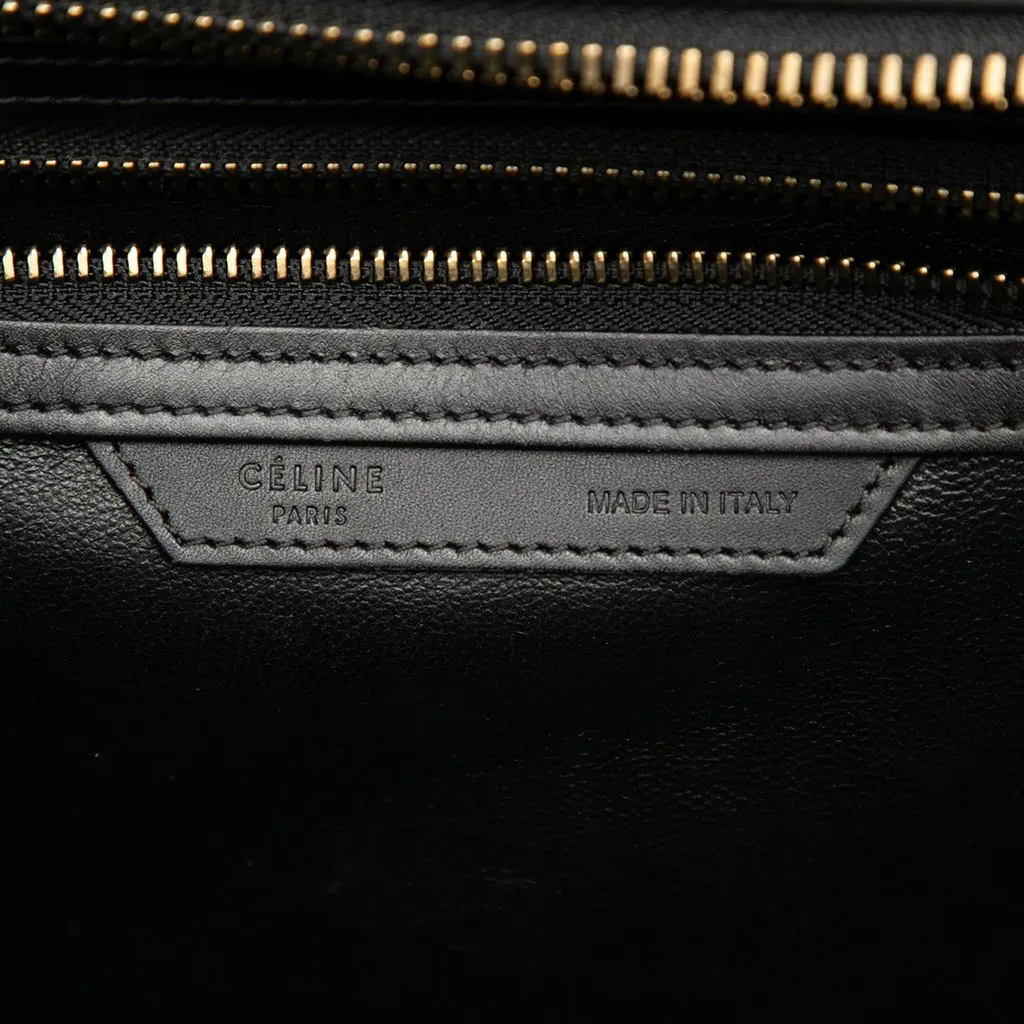 Celine Micro Tricolor Nubuck and Calfskin Luggage Tote White Leather Very good - Box View