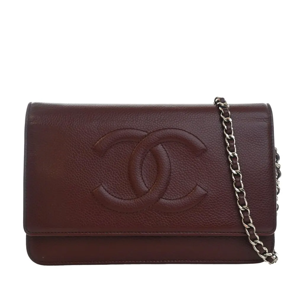 Chanel CC Caviar Wallet On Chain