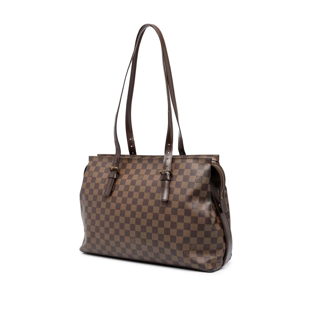 Louis Vuitton Damier Ebene Chelsea Brown Canvas Good - Back View