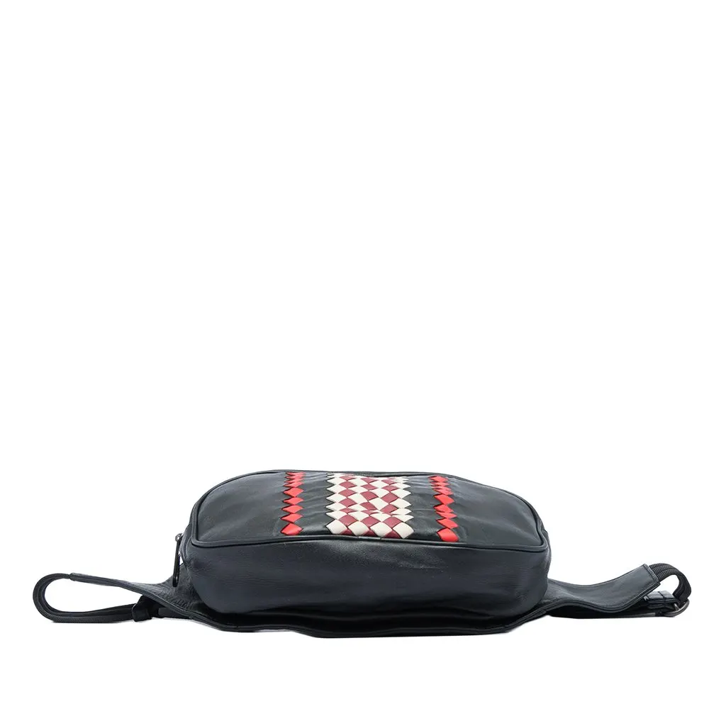 Bottega Veneta Intrecciato Trimmed Nappa Belt Bag Black Leather Very good - Inside View