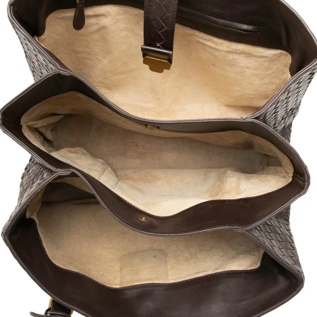 Bottega Veneta Medium Nappa Intrecciato Roma Tote Brown Leather Very good - Model View