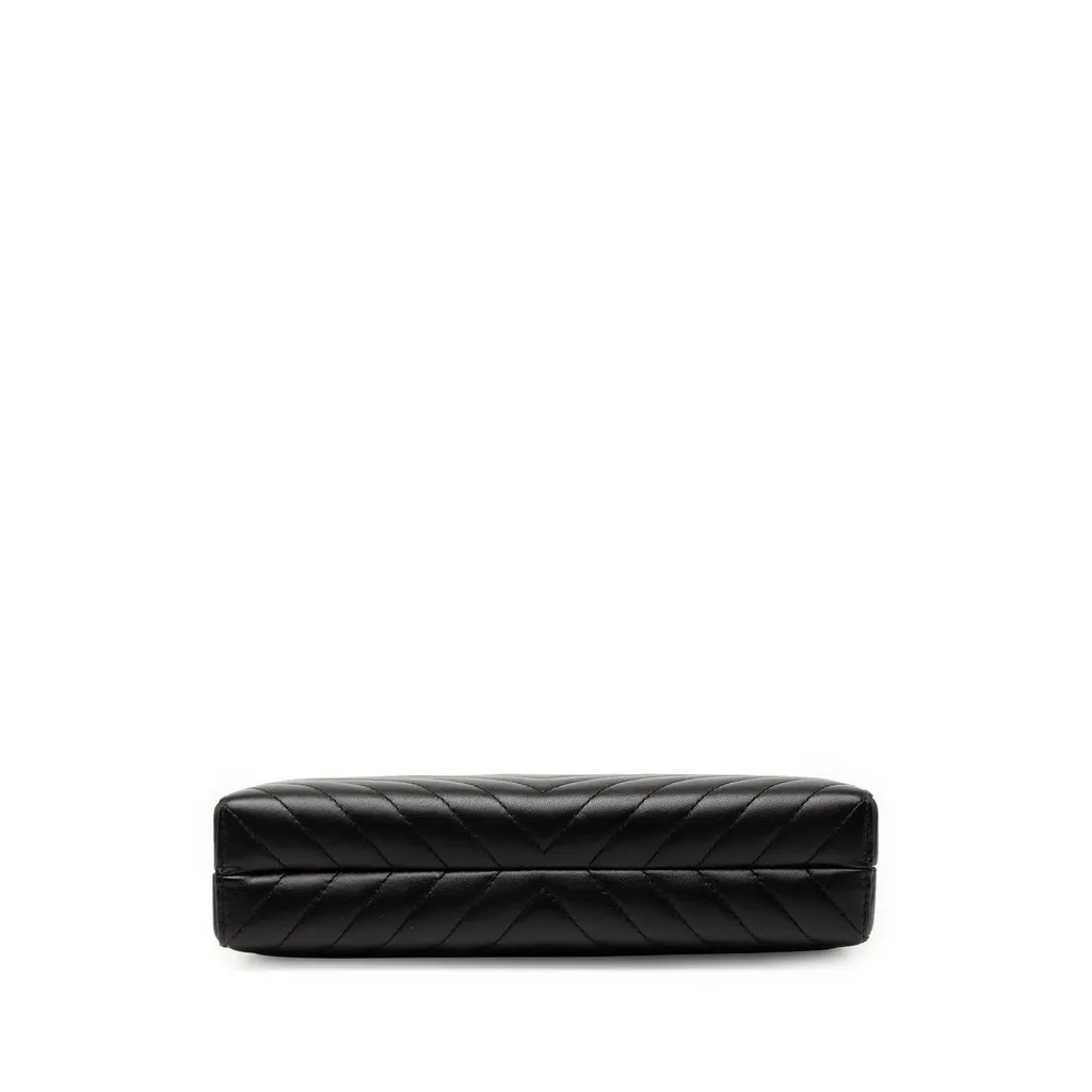 Chanel Chevron Lambskin Reissue 2.55 Frame Crossbody Black Leather Very good - Inside View