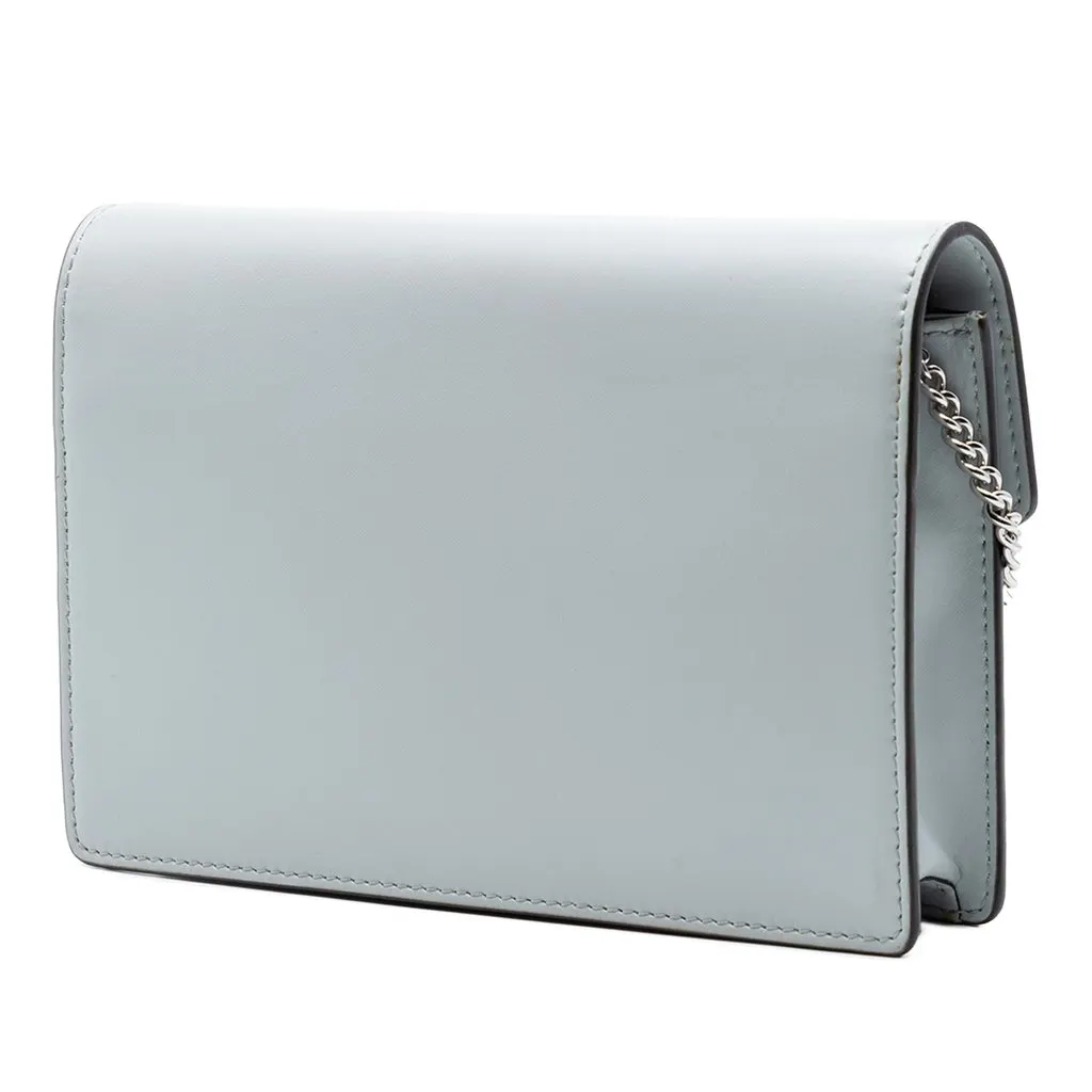 Fendi Leather F Is Fendi Envelope Wallet On Chain Silver Leather Very good - Back View