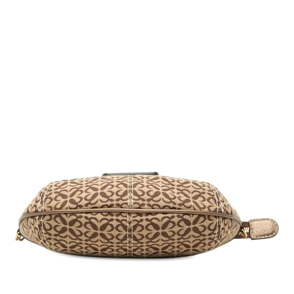 Loewe Anagram Canvas Shoulder Bag Brown Very good - Inside View