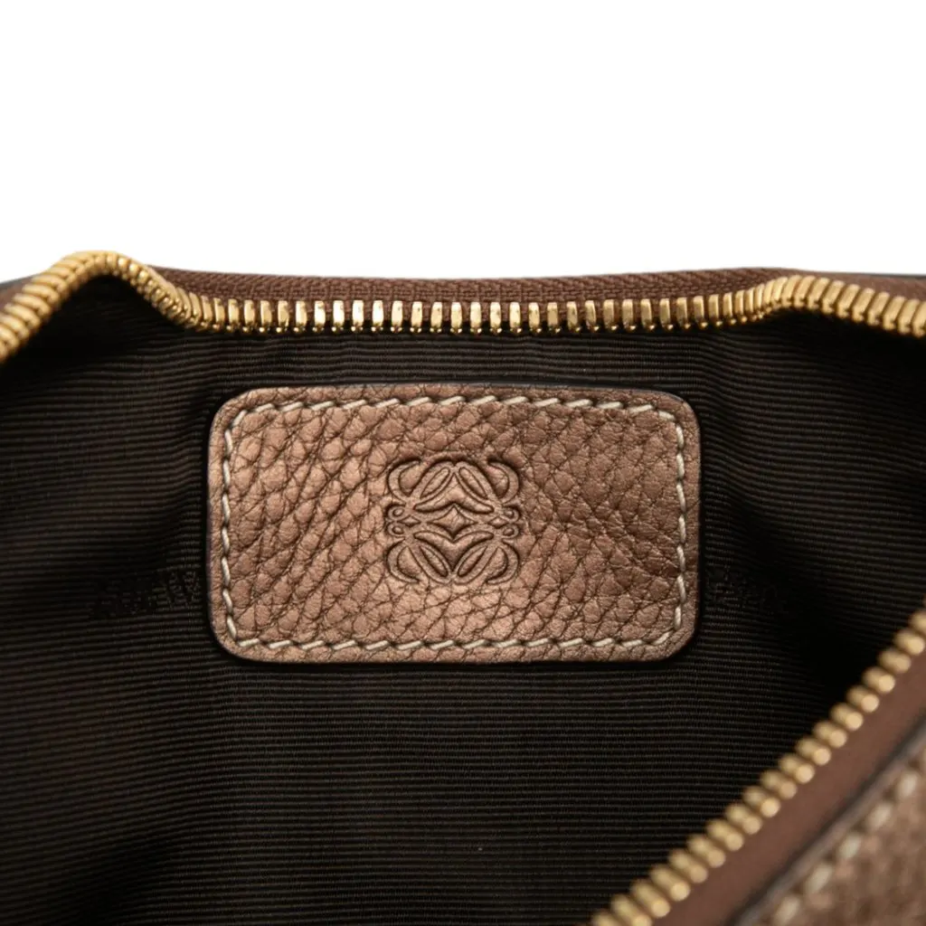 Loewe Anagram Canvas Shoulder Bag Brown Very good - Box View