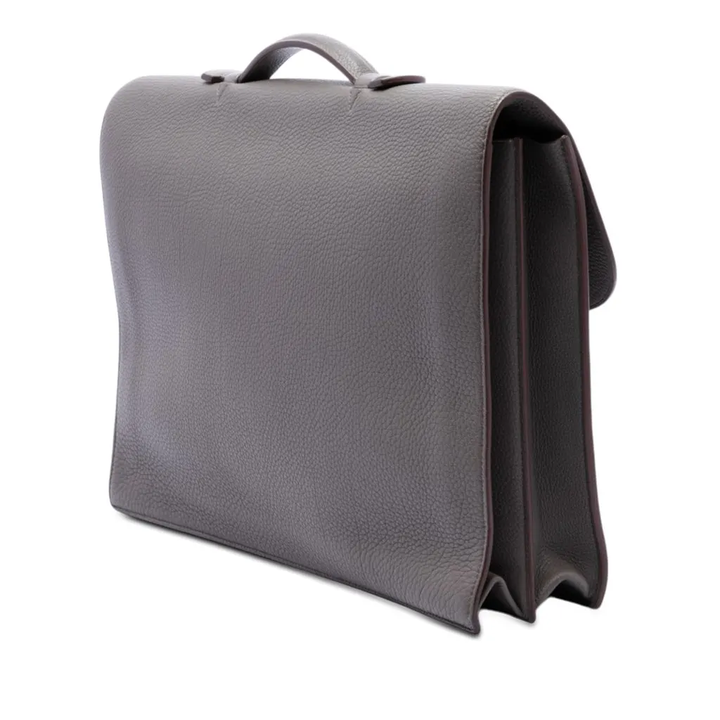 Hermès Togo Sac a Depeches 40 Brown Leather Very good - Back View