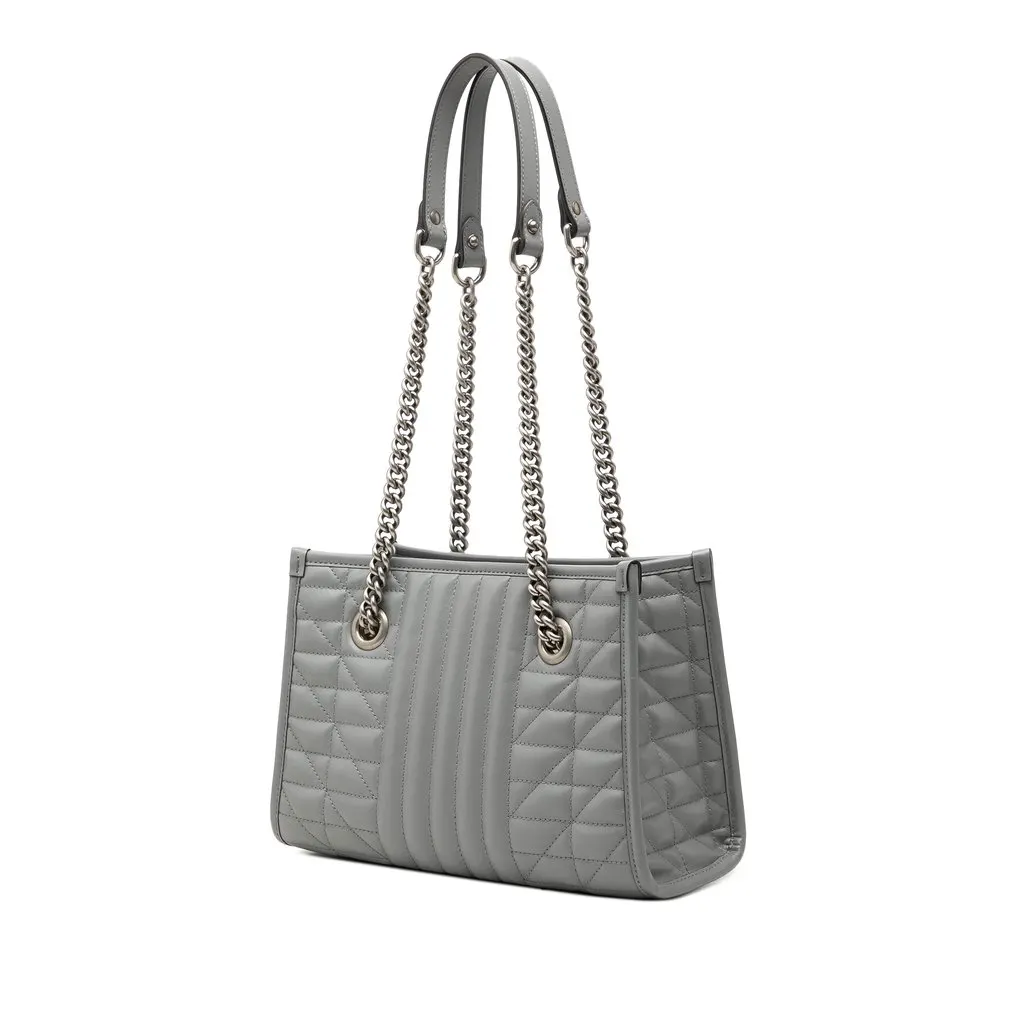 Gucci Small GG Marmont Matelasse Leather Aria Chain Tote MultiColor Leather Very good - Back View
