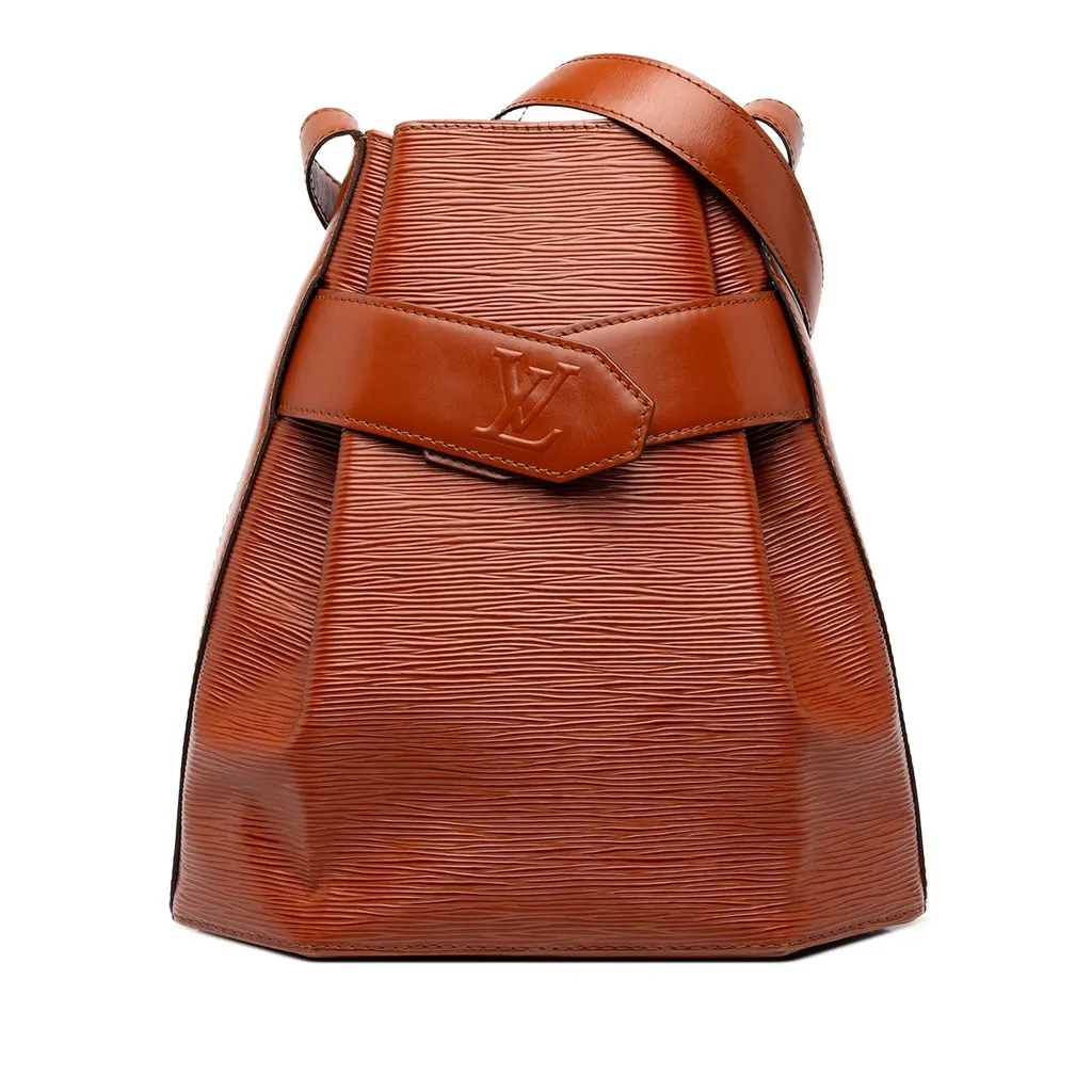 Louis Vuitton Epi Sac D Epaule PM Brown Leather Good - Front View
