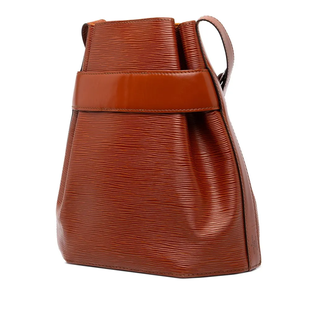 Louis Vuitton Epi Sac D Epaule PM Brown Leather Good - Back View