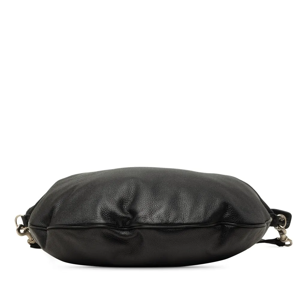 Gucci Calfskin Half Moon Hobo Black Leather Very good - Inside View