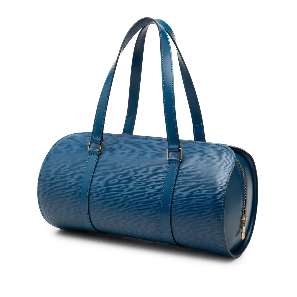 Louis Vuitton Epi Soufflot Blue Leather Very good - Back View