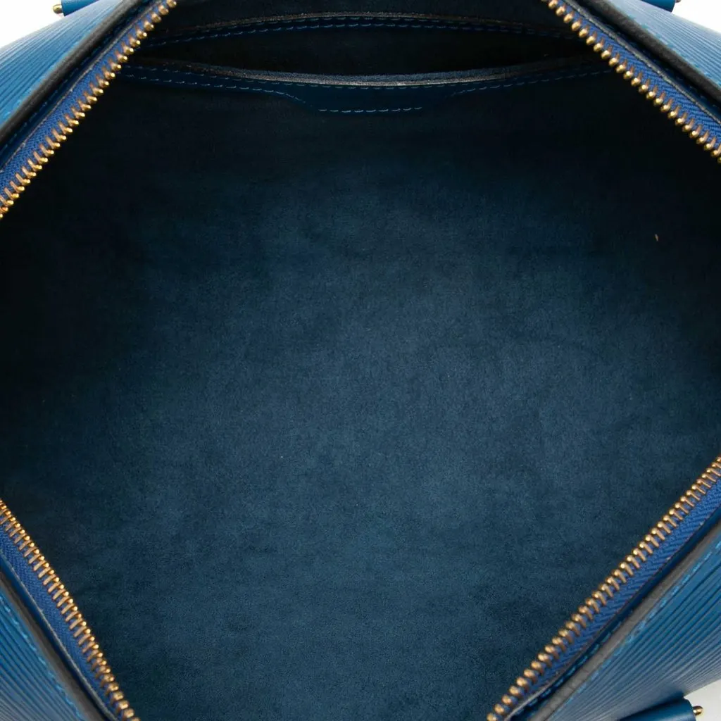 Louis Vuitton Epi Soufflot Blue Leather Very good - Model View