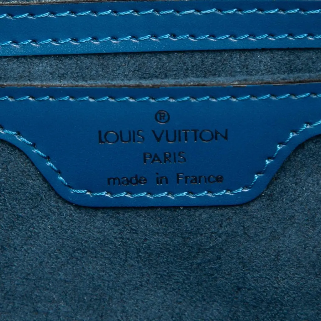 Louis Vuitton Epi Soufflot Blue Leather Very good - Box View