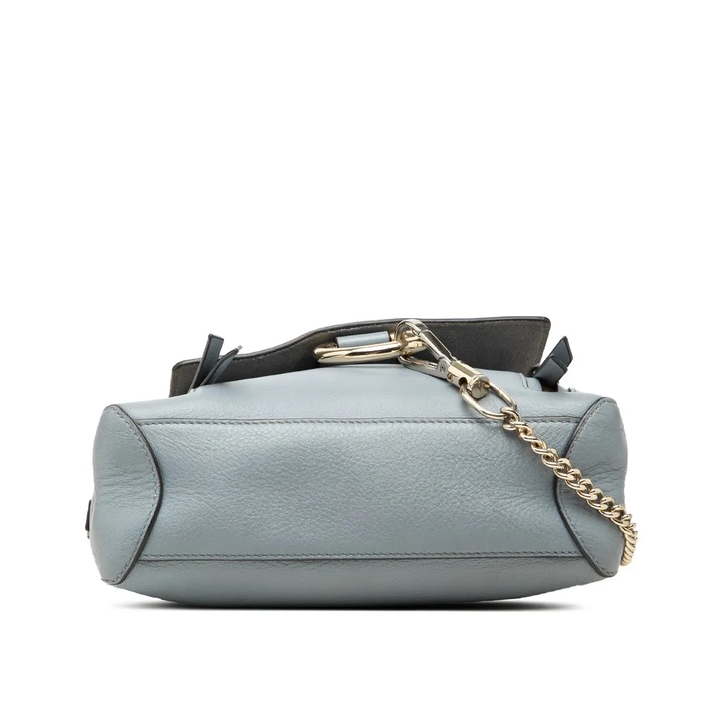 Chloé Mini Leather Faye Day Satchel Blue Leather Very good - Inside View