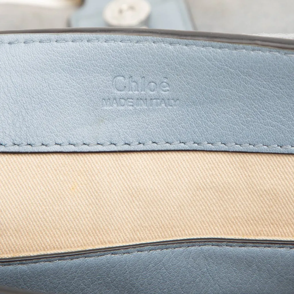 Chloé Mini Leather Faye Day Satchel Blue Leather Very good - Box View