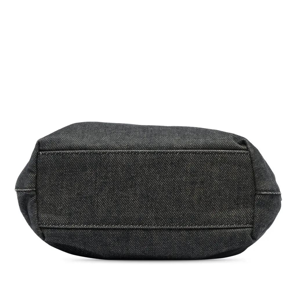 Dior Denim Malice Handbag Black Denim Good - Inside View