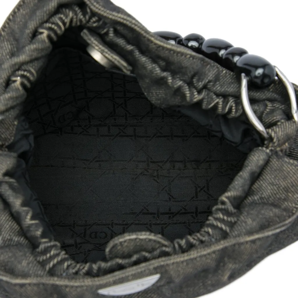 Dior Denim Malice Handbag Black Denim Good - Model View