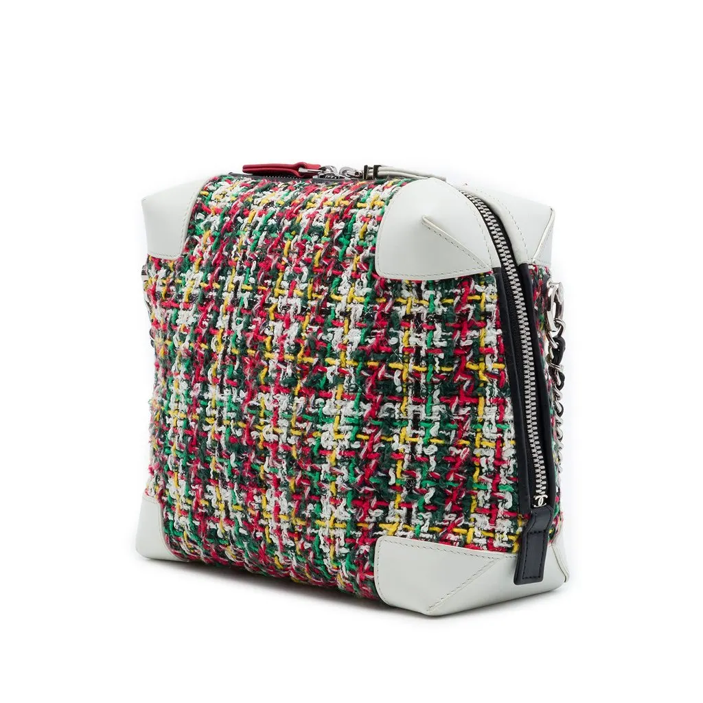 Chanel Tweed Street Allure Camera Bag Red Very good - Back View