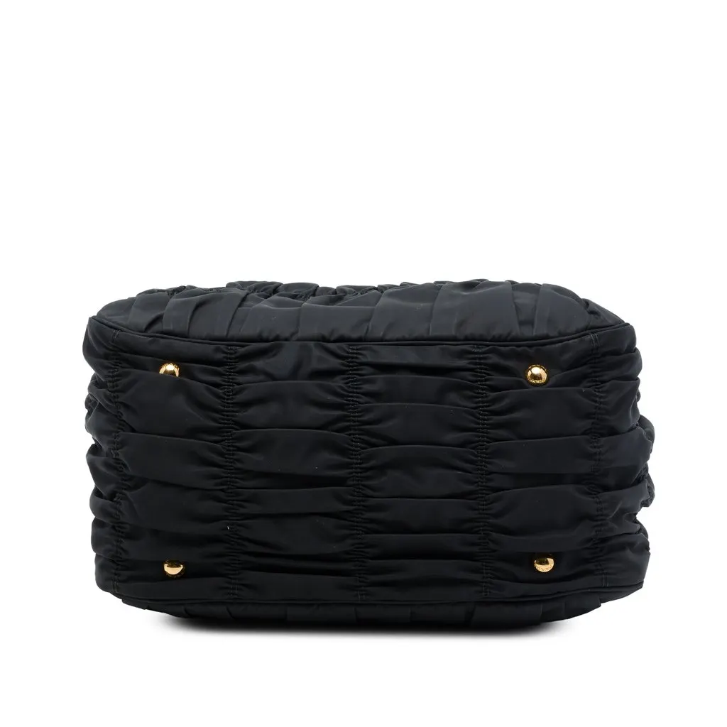 Prada Tessuto Gaufre Satchel Black Polyamide Good - Inside View