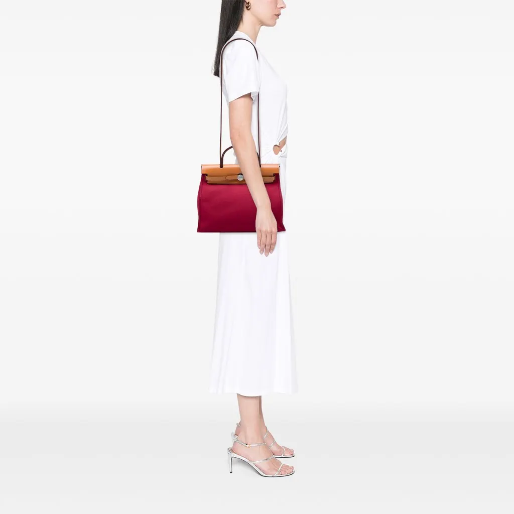 Hermès Toile Herbag Zip 31 Red Canvas Very good - Box View